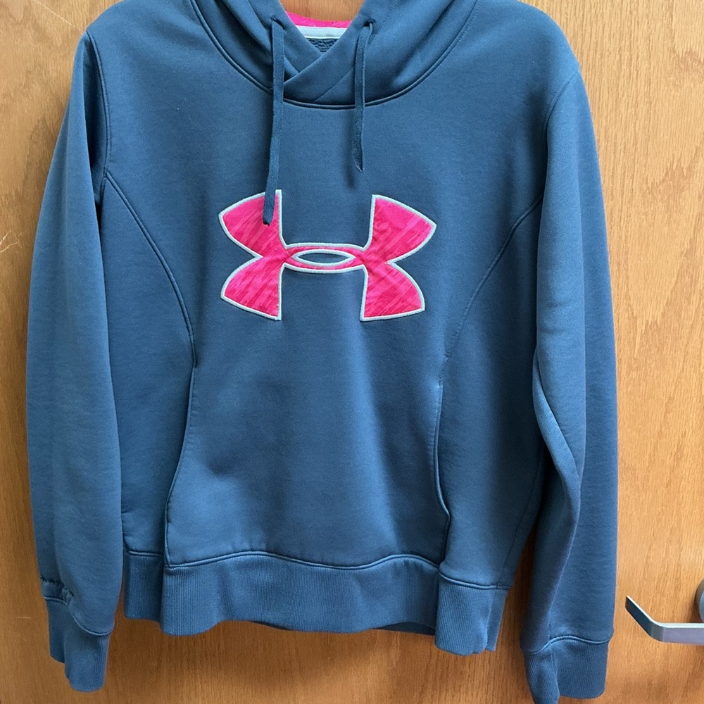 Under Armour Gray Hoodie with Pink Lining